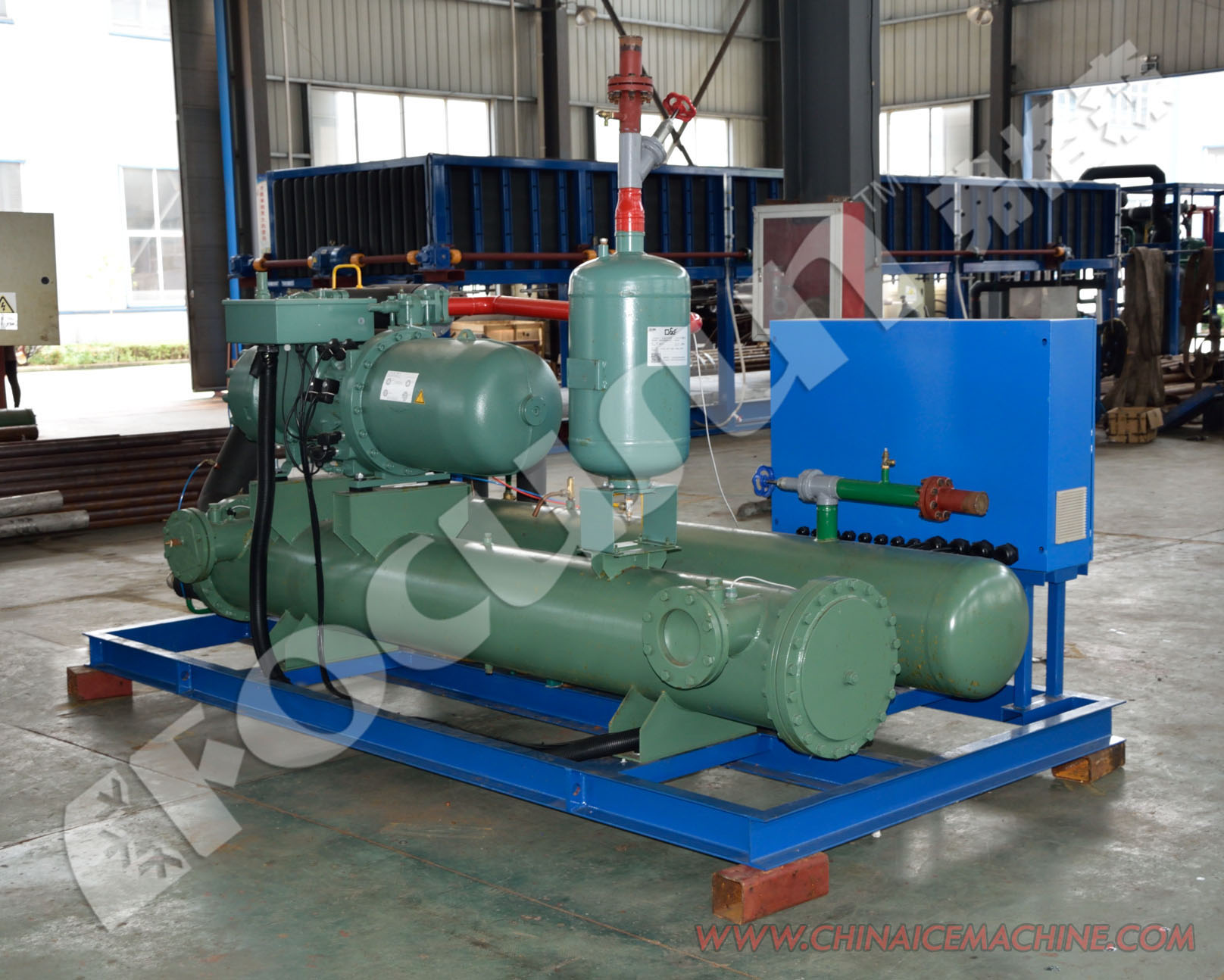 Heavy Duty Water Chiller for Industrial Concrete Cooling System 1000 KG Capacity