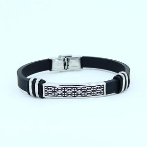 China Factory Direct Stainless Steel High Quality Silicone Bracelet Bangle LBI89 wholesale