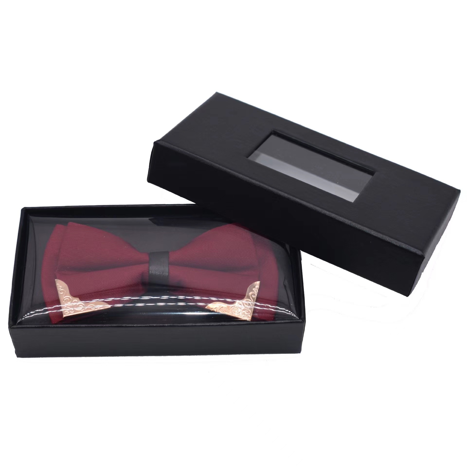 CDR AI PSD Black Rectangular Cardboard Gift Box With Transparent Lid