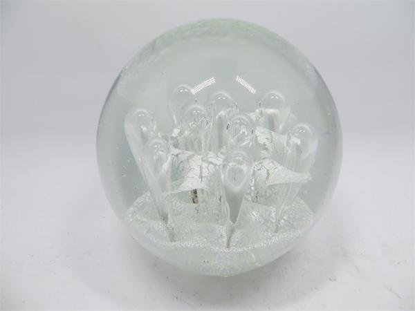 Glass paperweight, glass ball, glass round ball, hand made glass, home