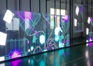 China Aluminum 800nits Transparent Led Curtain Display SMD2020 wholesale