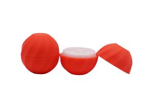 China Empty Egg Shape Glossy Lipstick Container 7g Plastic Round Ball Lip Balm Tube wholesale