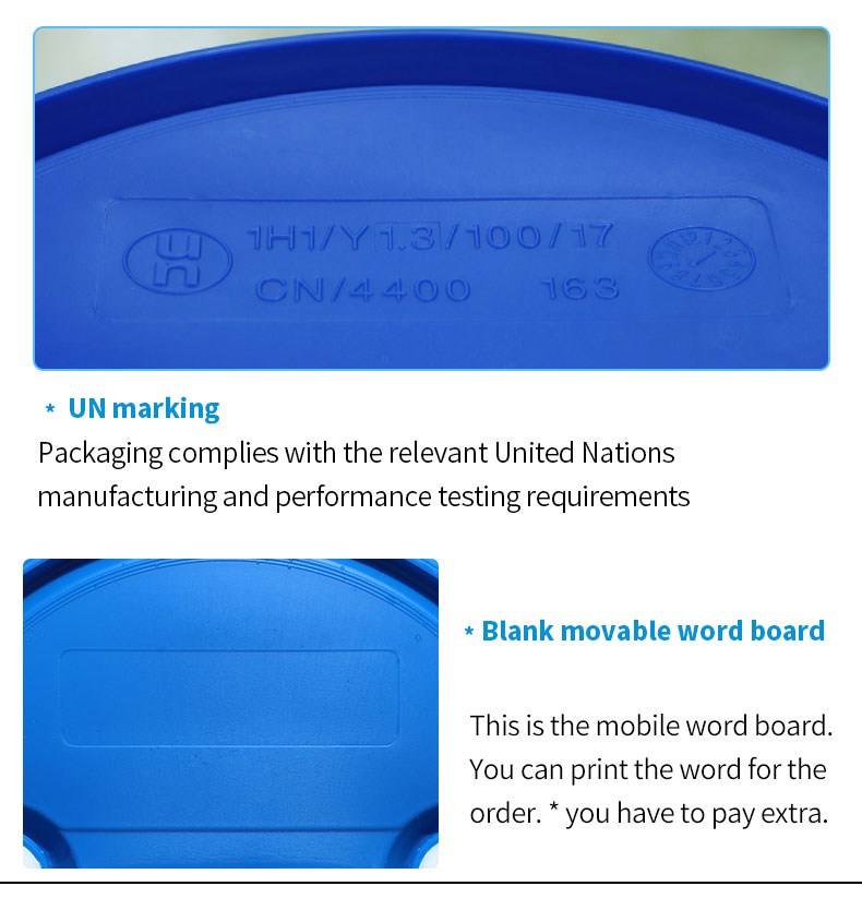 Sealed Oil Blue HDPE 55 Gallon Plastic Drum Screw Cover