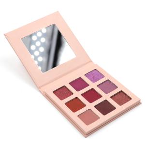 China ISO 22716 Waterproof Cream Glitter Eyeshadow Palette With Mirror wholesale