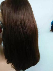China Factory Price 18 Inch Color #6 Unprocessed European Human Hair Jewish Wig Kosher Wig wholesale