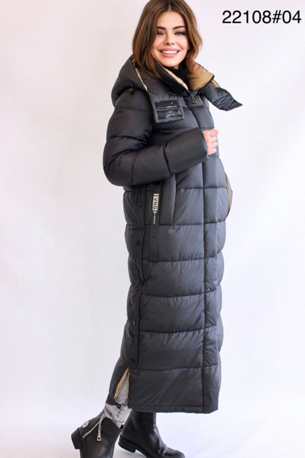 FODARLLOY Pure Color Ladies Warm Hooded Cotton-padded Clothes Slim Long Down Winter Jackets Women Coats