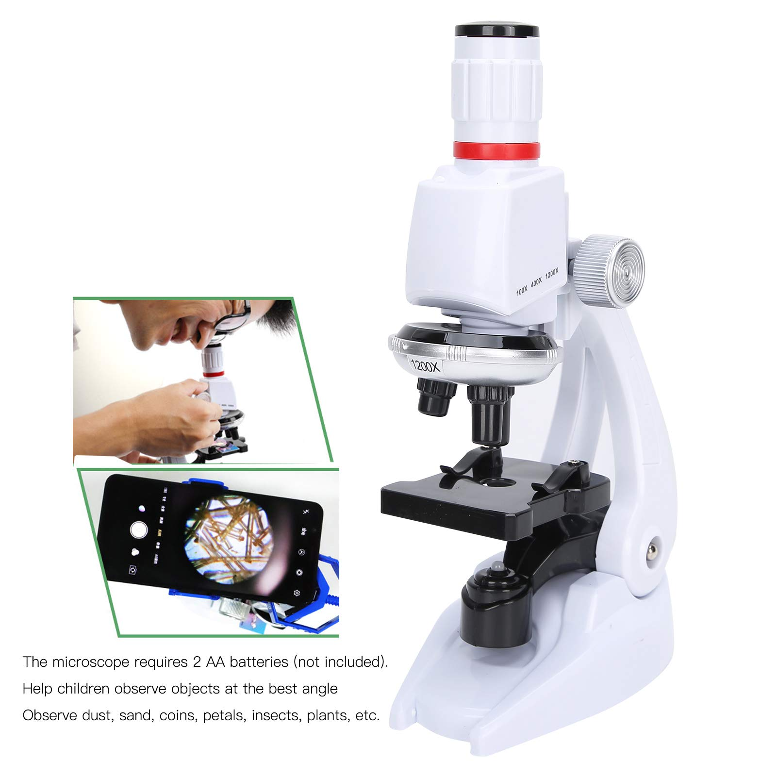 Plastic Science Experiment Set for Primary School Students Alloy Microscope Telescope