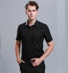 100% Cotton Casual Work Uniforms , Durable Short Sleeve Black Work Shirt For Men