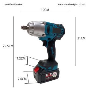 China 500N Brushless Lithium Battery Electric Impact Wrench Large Torque Removable Car Tires wholesale