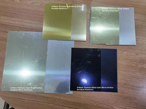 China Alloy 1085 0.50mm Thickness Golden Mirror Aluminum With Reflectivly Above 96% For Building Internal Decoration Panel wholesale