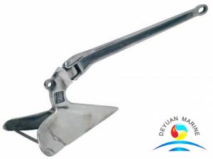 China Stainless Steel Plough Anchor , Steel Plate Welded Delta Flipper Anchor wholesale