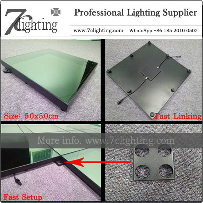50X50cm Magic 3D Mirror LED Dance Floor for Event Party Decor.