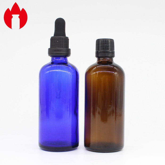 100ml Amber Or Blue Screw Top Vials Glass Essential Oil Bottles