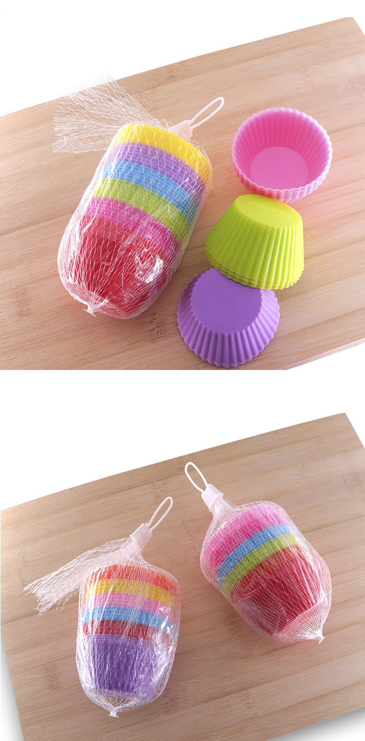 Reusable Standard Colorful Truffle Cups Non-stick Cupcake Baking Liners Muffin Molds Funny Silicone Baking Cups Cake Mold