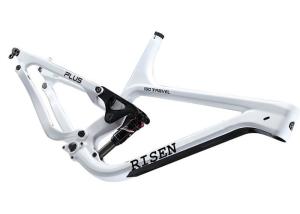 China White Carbon Fiber Full Sus Bike Frame , 27.5er Plus Full Suspension Mtb Frame wholesale