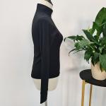 Sweat Wicking Horse Riding Tops Long Riding Base Layer Black Female Zipper