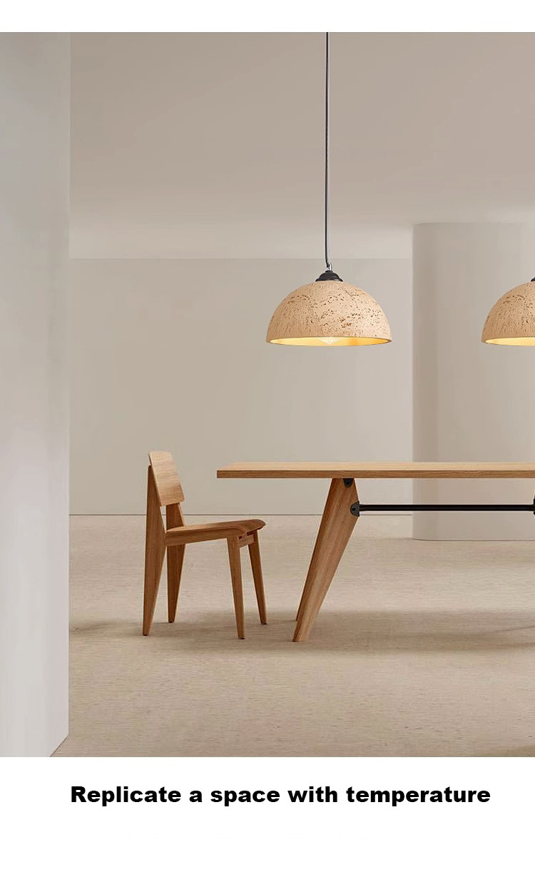 Nordic Simple Wabi-Sabi Style Led Droplights Living Room Bedroom Dome Pendant Light(WH-AP-589)