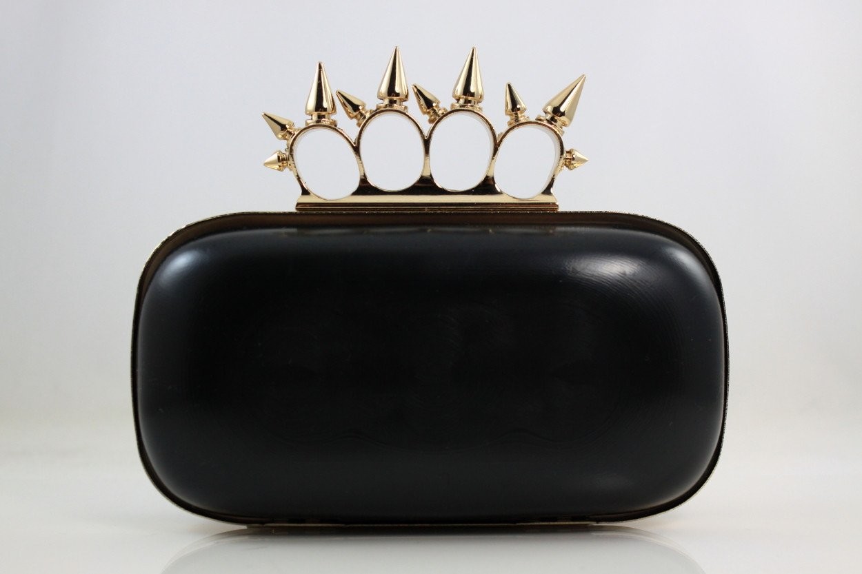 Knuckle Duster Spikes Gold Purse Clutch Frames 205*105mm