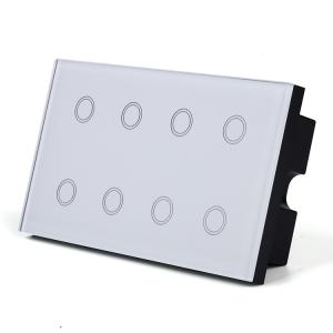 China 8 Gang Wifi Smart Wall Touch Switch 10A Alexa On Off Light Switch Waterproof wholesale