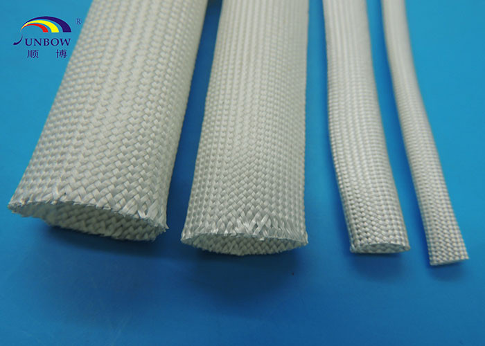White Uncoated Flexible High Temperature Fiberglass Sleeving for Cables 400℃