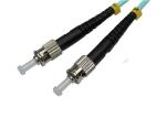 Plastic ST Connector Fiber Optic Cable with 3mm Boot , Ceramic Ferrule