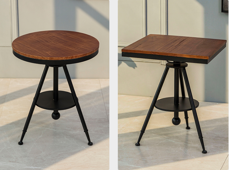 Pub Restaurant Rustic Cafe Table And Chairs 4 Piece Bistro Set Wooden Round