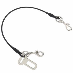 China Chew Proof Stainless Steel Dog Leash , Double Dog Seat Belt Attachment Design wholesale