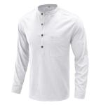 Small Quantity Clothing Manufacturer Men'S Linen Cotton Casual Shirts Long