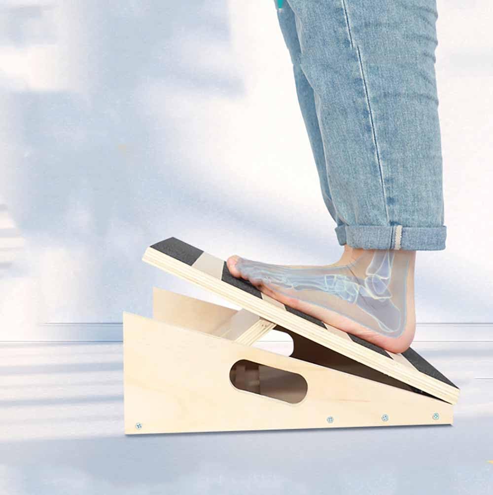 Professional Adjustable Calf Stretcher Multi-gear calf Achilles tendon exercise standing Wooden Slant Board