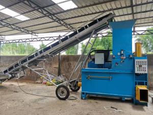 China Wood shaving machine packaging,Wood shavings bagging machine with air cooling wholesale