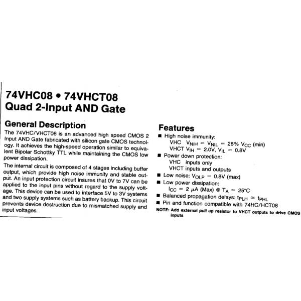 74VHC08SJX integrated circuit chip Quad 2-input AND Gate Triacs Sensitive Gate