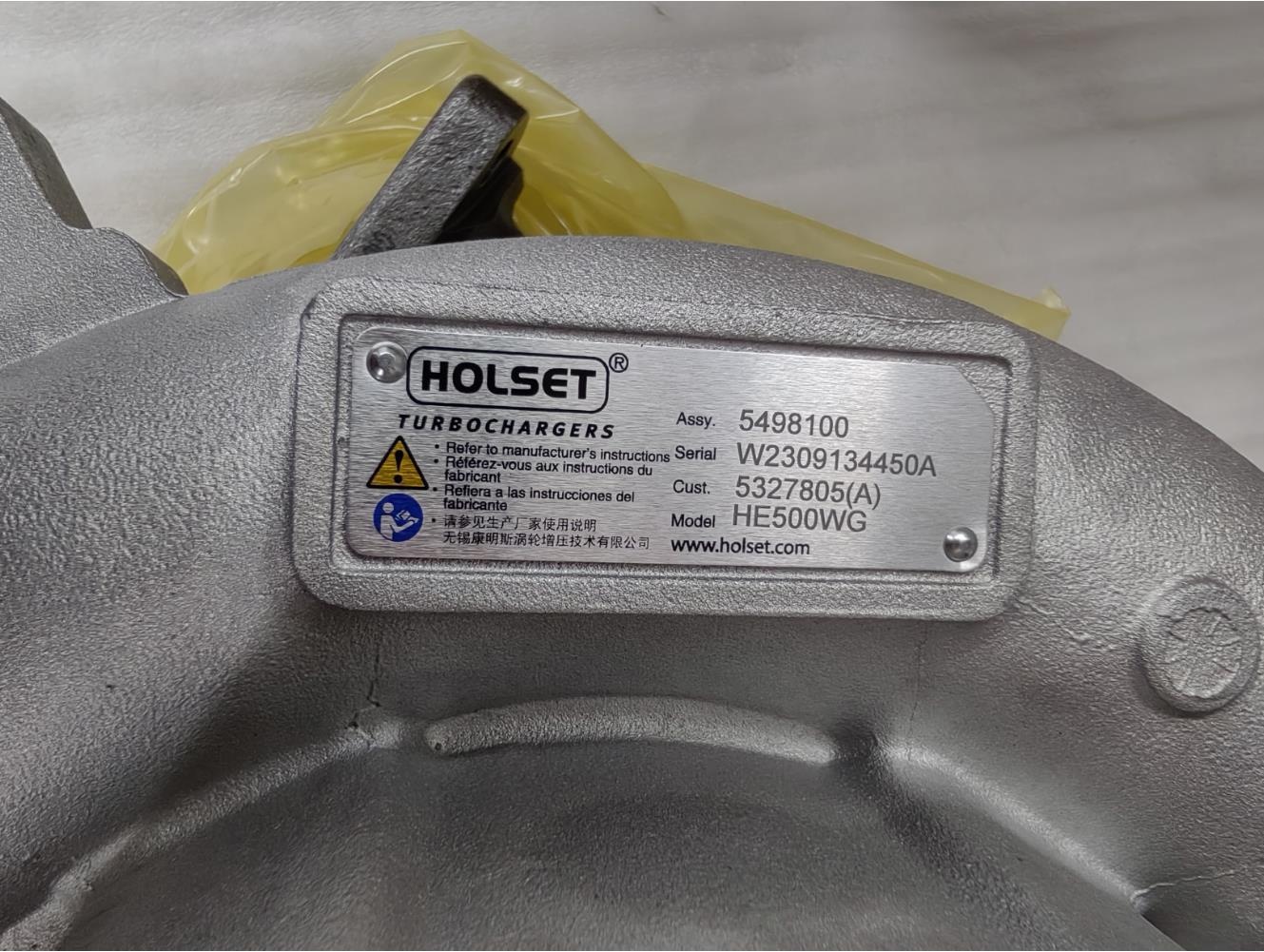 HE500WG Original DCEC QSZ13-C550-30 Engine Turbocharger 5498100 5327805 WEIGH 30.5kg Standard Size DCEC