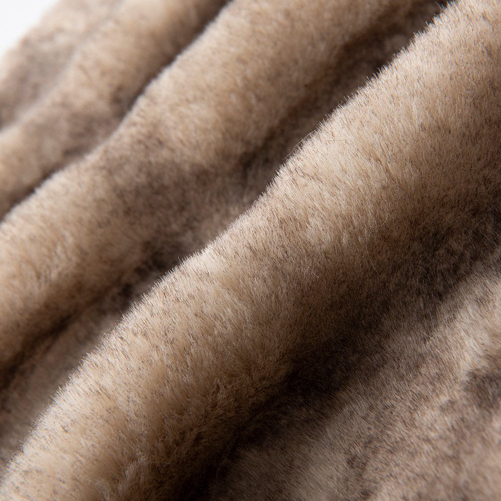 Colorful Polyester Faux Rabbit Fur Fabric for Bed Sheet Set Heavyweight Knitted Fabric