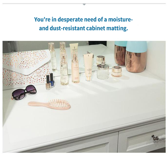 Contemporary Flat Dots Reusable Shelf Liner for Cabinet Mat and Drawer Anti-slip Design