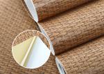 Eco - Friendly 3D Bamboo Weaving Removable Wall Coverings With 0.45*10M