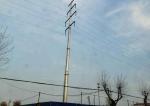 Galvanized Steel Transmission Pole , Durable High Strength Steel Tubular Pole