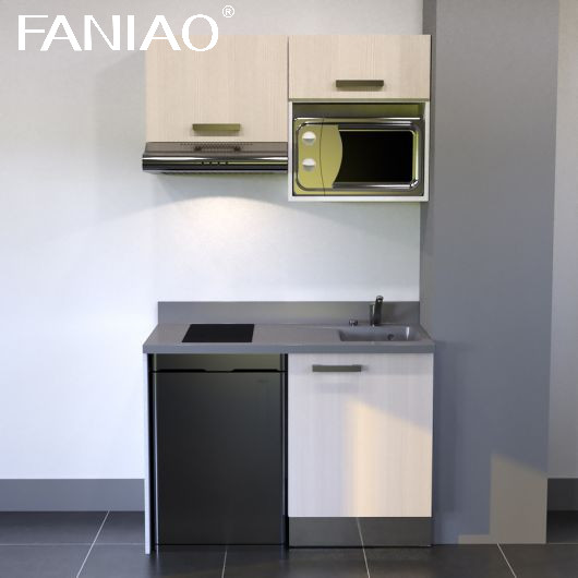 Custom Kitchen Countertop With Cabinet Mini Hotel Apartment Kitchenette Modular Melamine Kitchen Cabinets