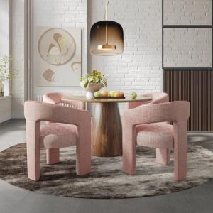 China Modern 6 Person Round Dining Room Sets With Wooden Chairs wholesale