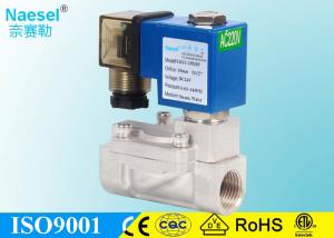 China Stainless Steel Diaphragm Solenoid Valve Water Fluid 220V / 50HZ Power wholesale