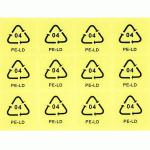Adhesive Tactile Battery Warning Label Sticker Printing PET Paper