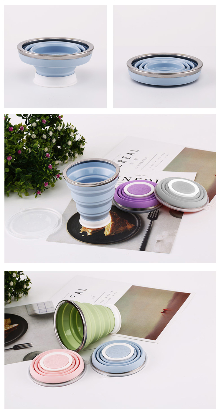 Shatterproof 320ML Silicone Collapsible Travel Coffee Mug