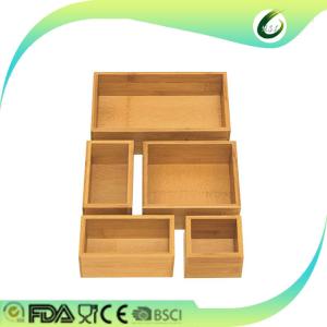 China Organic Bamboo Storage Organizer Silverware Drawer Organizer Formaldehyde Free wholesale