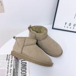 Winter Cowhide Snow Boots Plus Velvet Genuine Leather Short Boots Waterproof Non