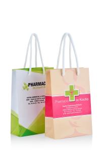 China Recycle Biodegradable Gift Bags Pharmacy Paper Bags full color printing wholesale