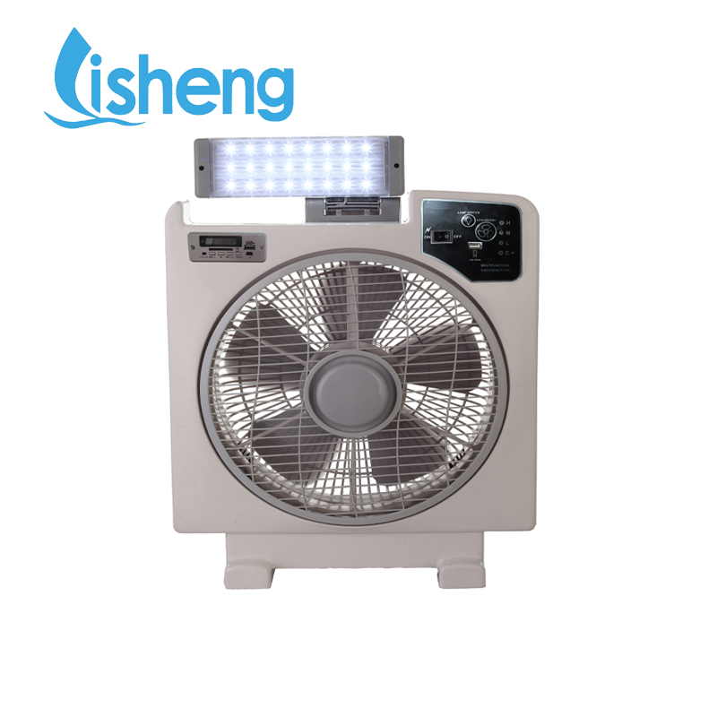 Mini 12 Inch 12v DC Children Fan Solar Table Fan With LED Light And Battery