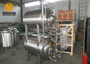 China Horizontal Bright Beer Tank Stainless Steel 2 B Surface Arc - Shaped Bottom wholesale