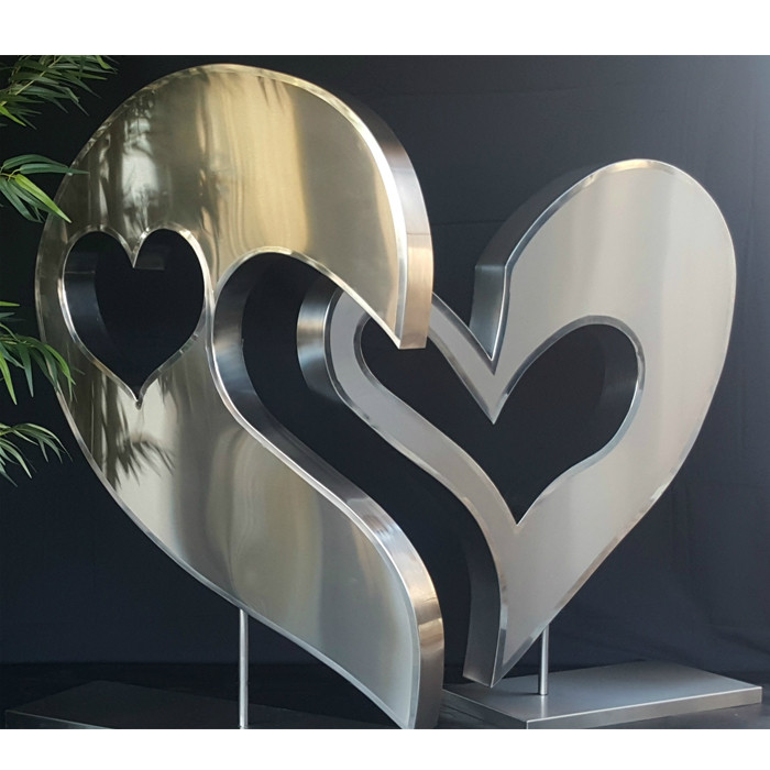 Stainless Steel Figurative Love Ss Sculpture Contemporary Wall Art Design