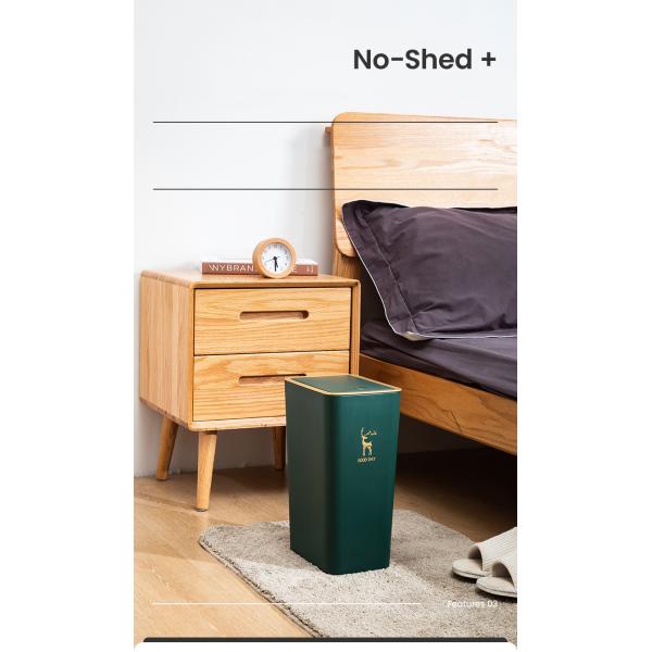 Customizable Multi-functional Rectangular Plastic Trash Can with 8L/12L Capacity for Kitchen