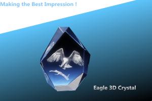 China EAGLE 3D CRYSTAL PRESTIGE/3D LASER EAGLE CRYSTAL AWARD/3D LASER ENGRAVING CRYSTAL TROPHY wholesale