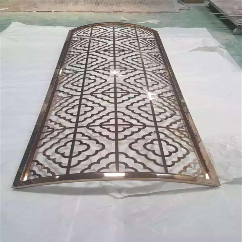 stainless steel curved panel decorative curved screen for room partition